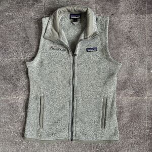 Women's Patagonia Heather Gray Fleece Better Sweater Zip Up Vest Jacket Sz Small